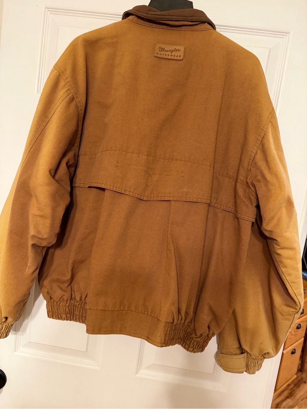 Vintage Wrangler Brown Canvas Field Jacket with Dark Collar - Picture 5 of 8